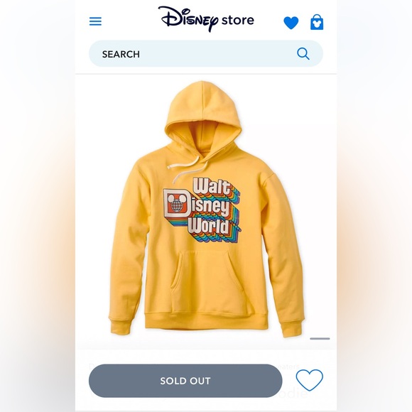 Yellow Walt Disney World Distressed Hoodie - Size L - Picture 4 of 4